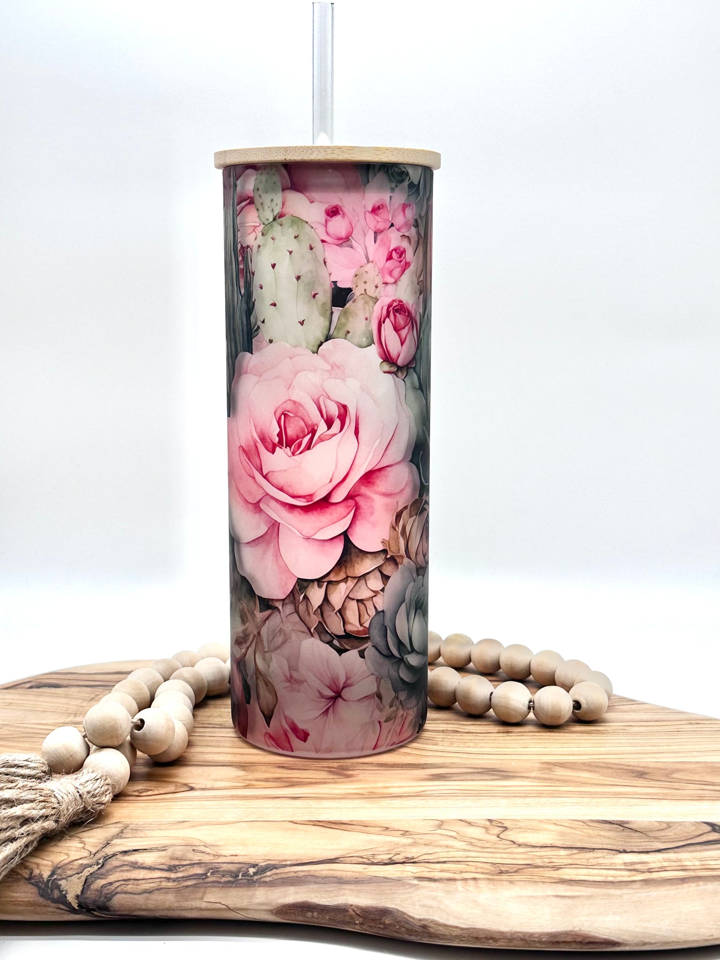 20oz Floral Cactus Tumbler
