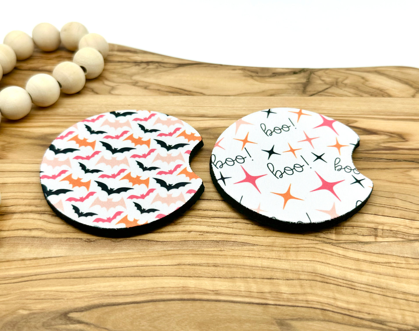 Pink Halloween Car Coasters