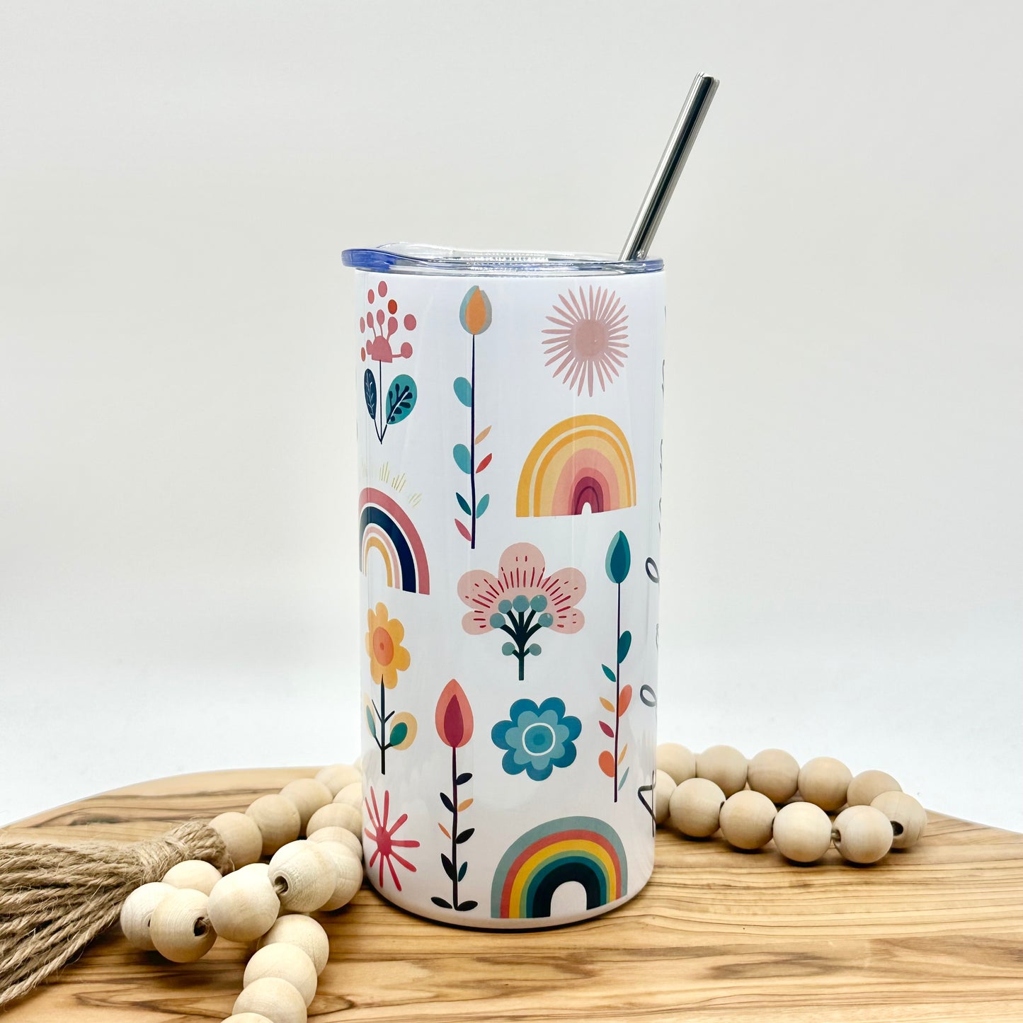 Personalized Kids Rainbow Tumbler