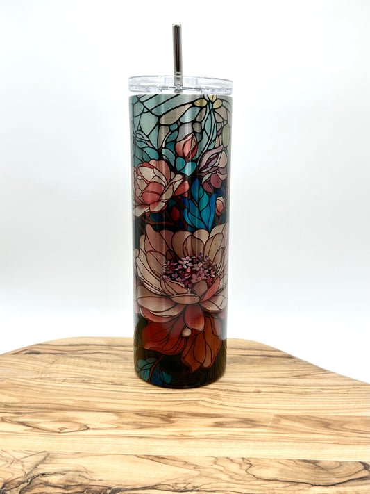 Floral Stainless Steel Tumbler