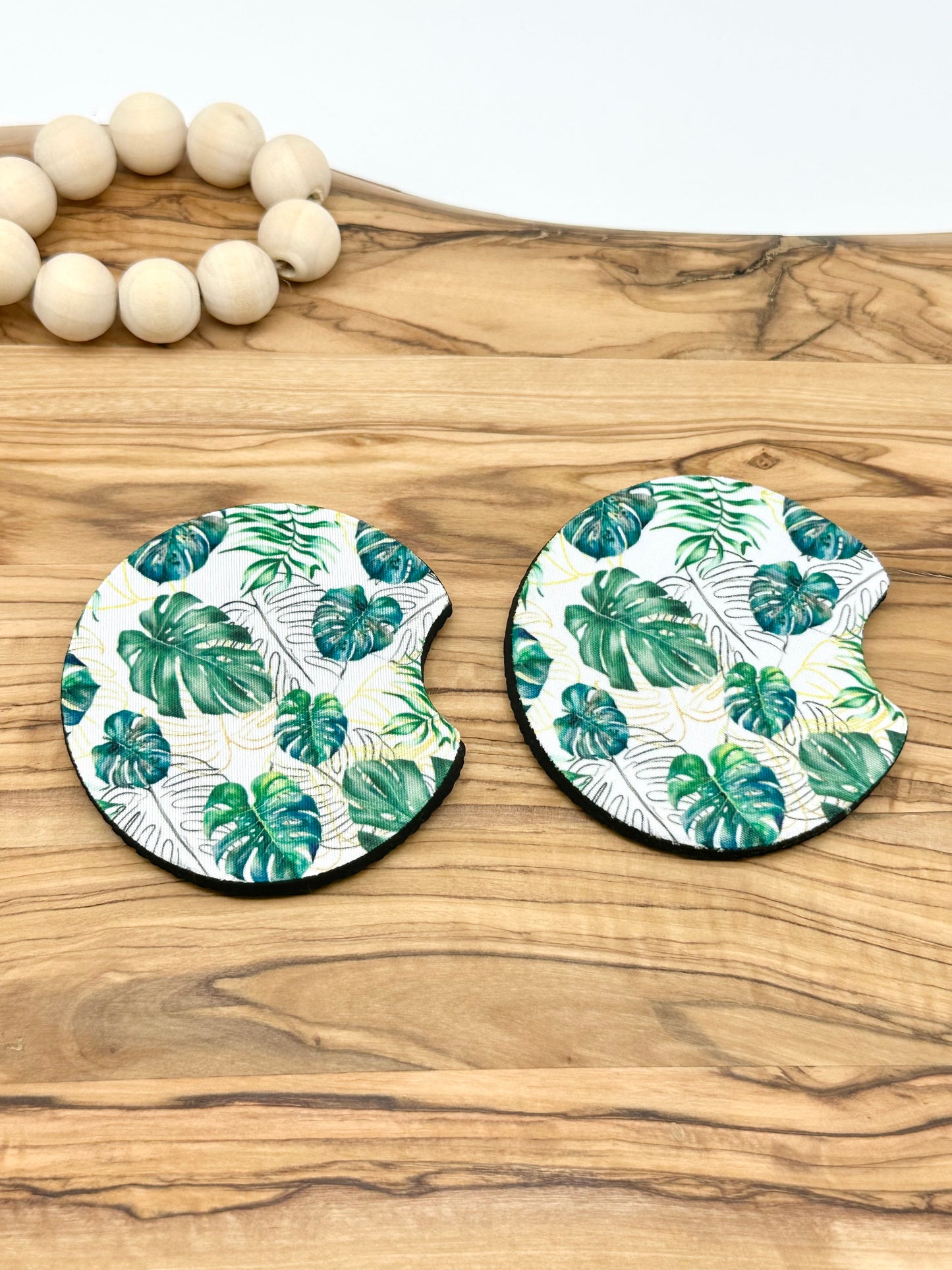 Monstera Leaf Car Coasters