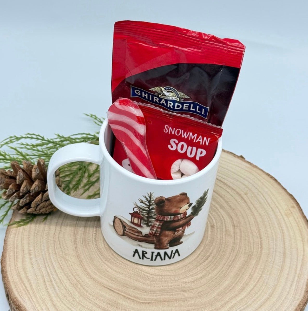 Personalized Kids Christmas Mug – BPA-Free Plastic Cup with Cute Holiday Animals