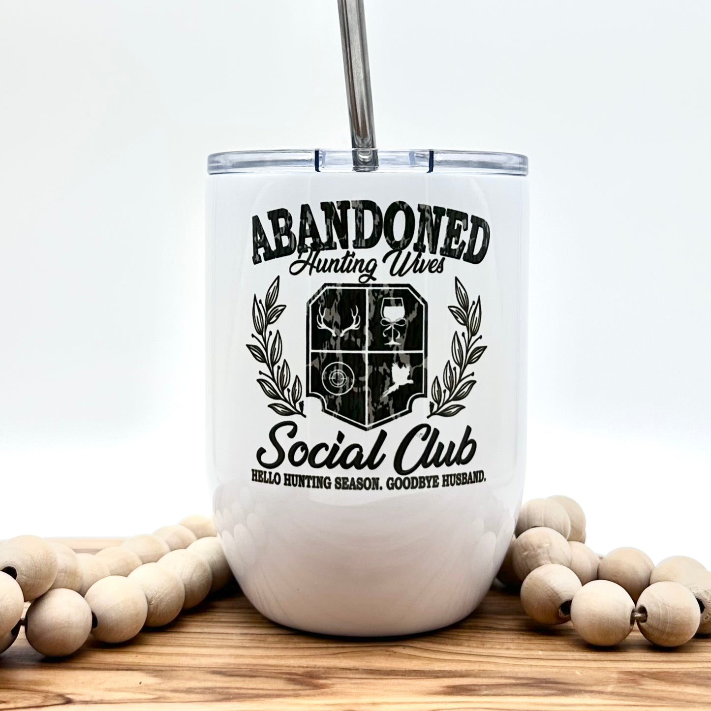 Hunting Wives Insulated Wine Glass