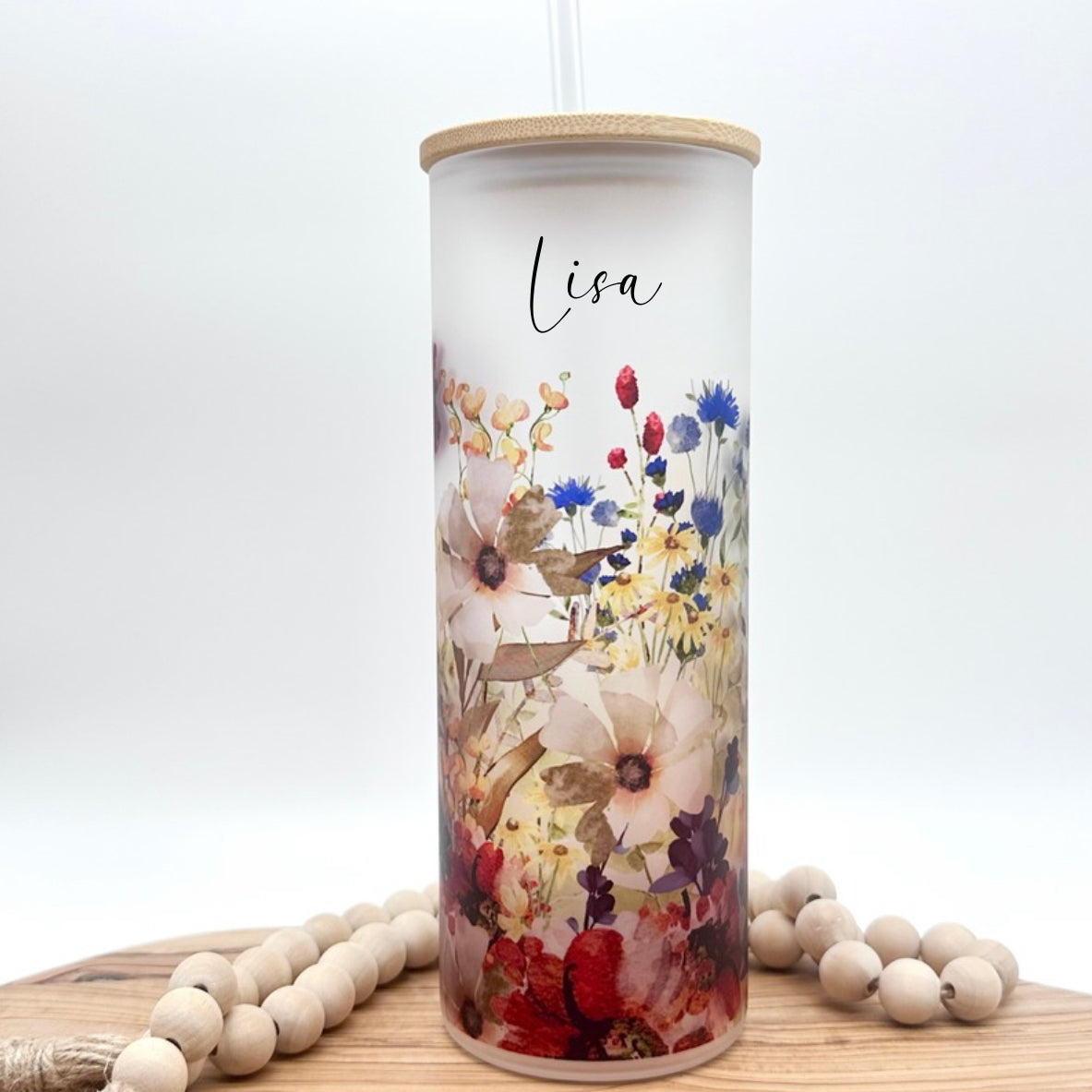 20oz Personalized Wildflower Tumbler
