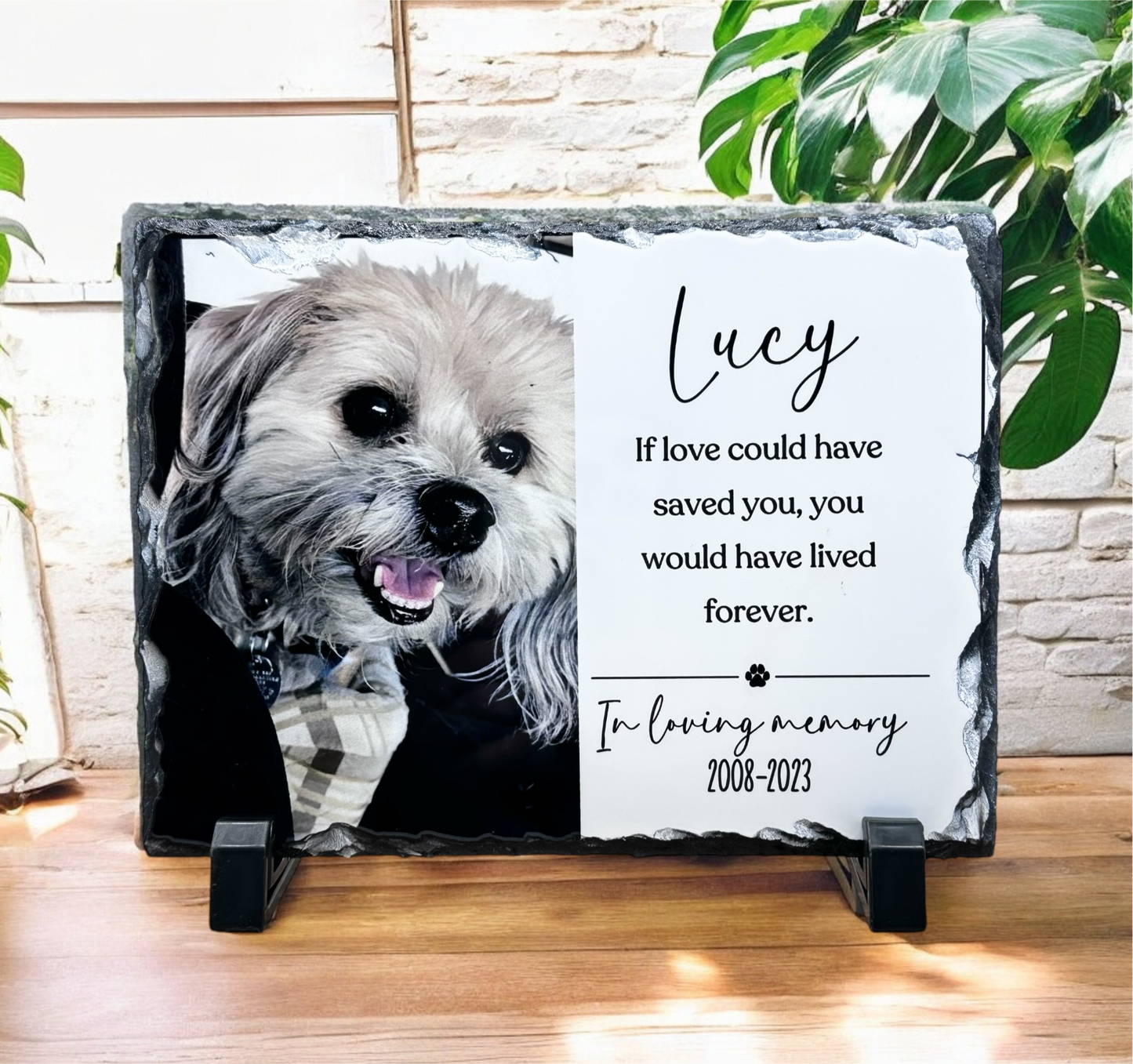 Pet Memorial Photo Slate