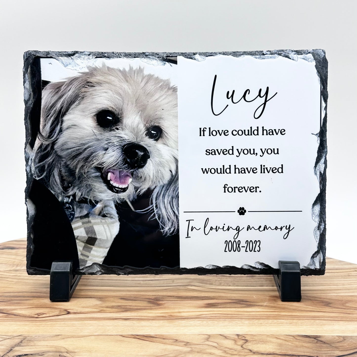 Pet Memorial Photo Slate