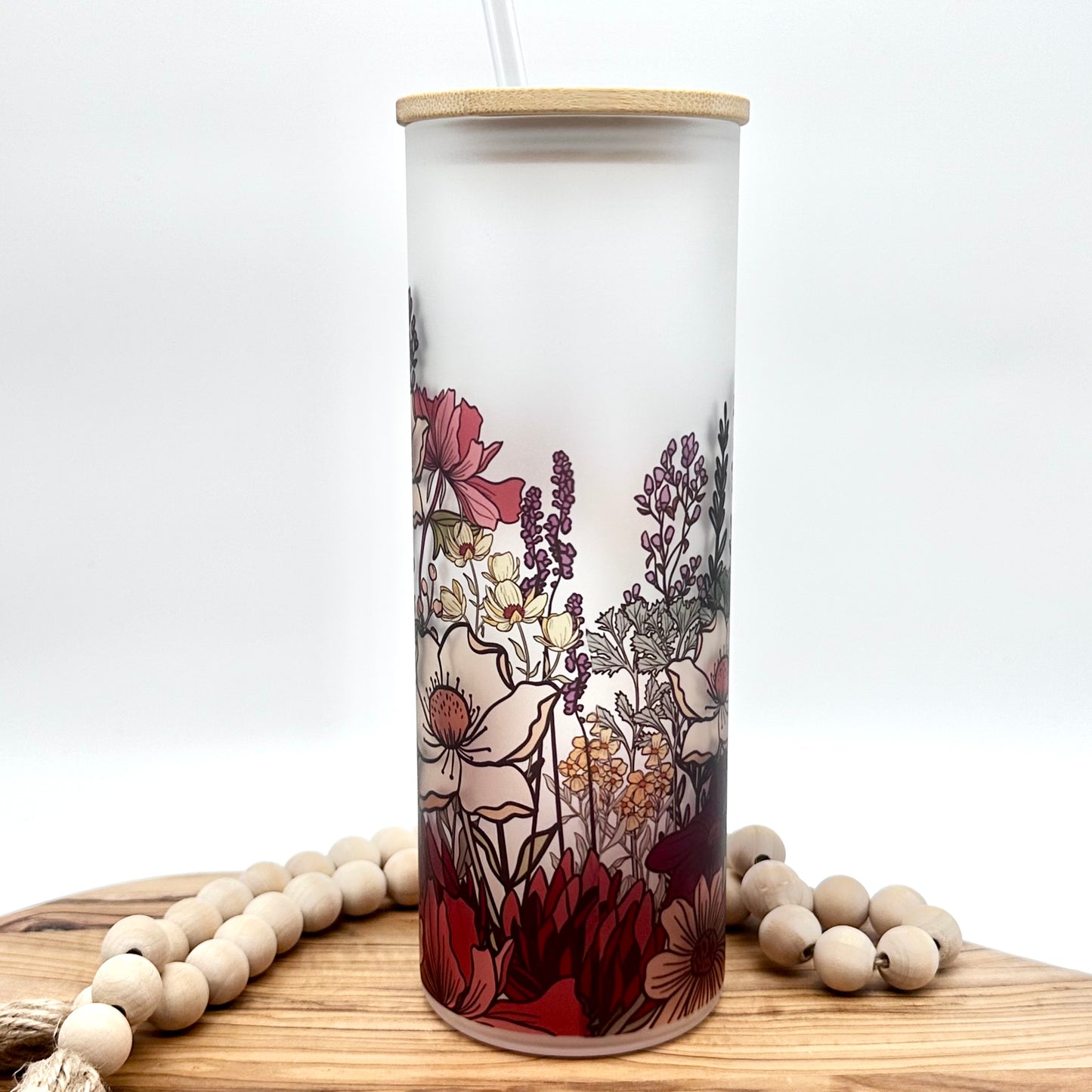 20oz Personalized Vintage Wildflower Tumbler