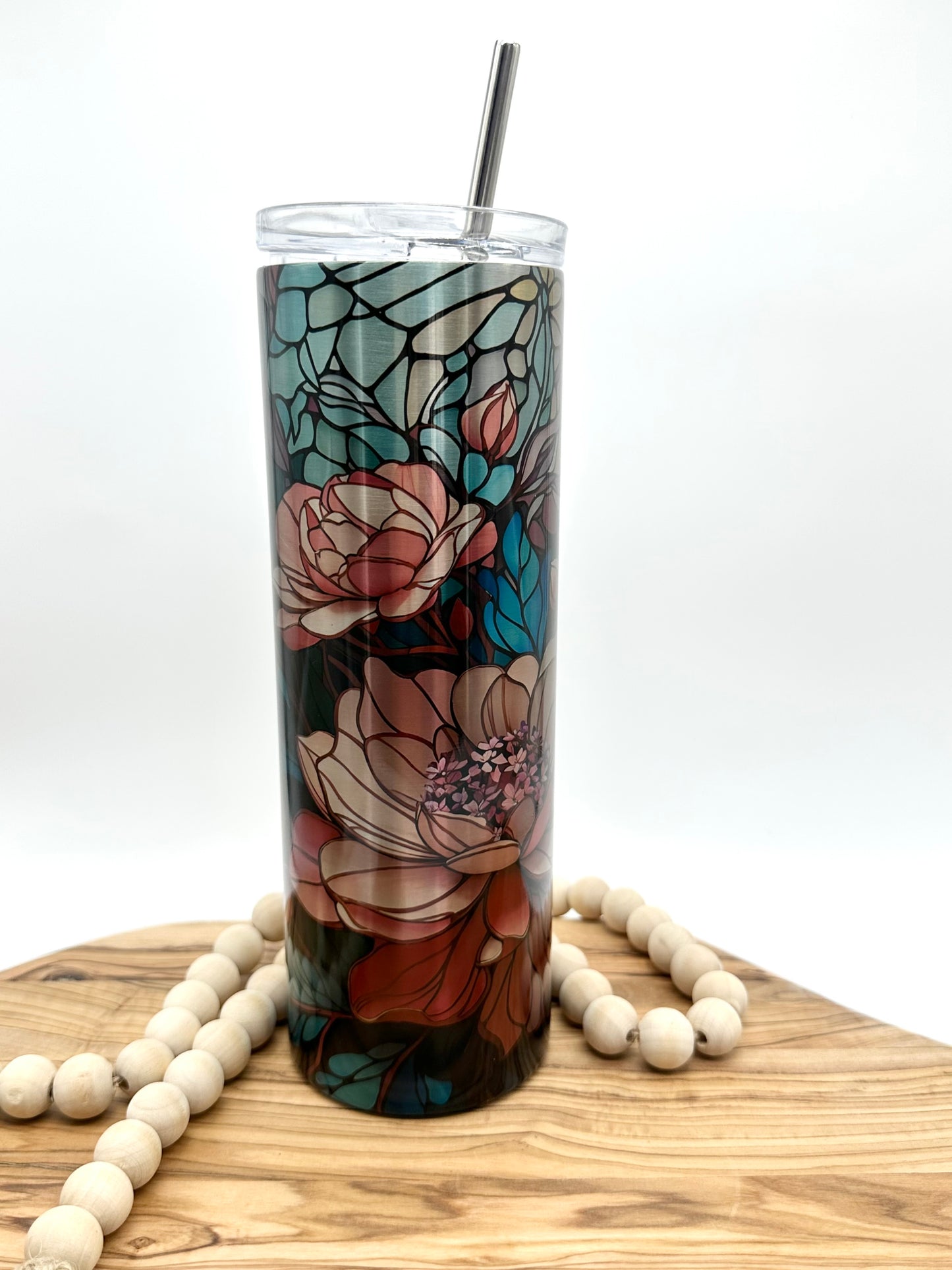 Floral Stainless Steel Tumbler