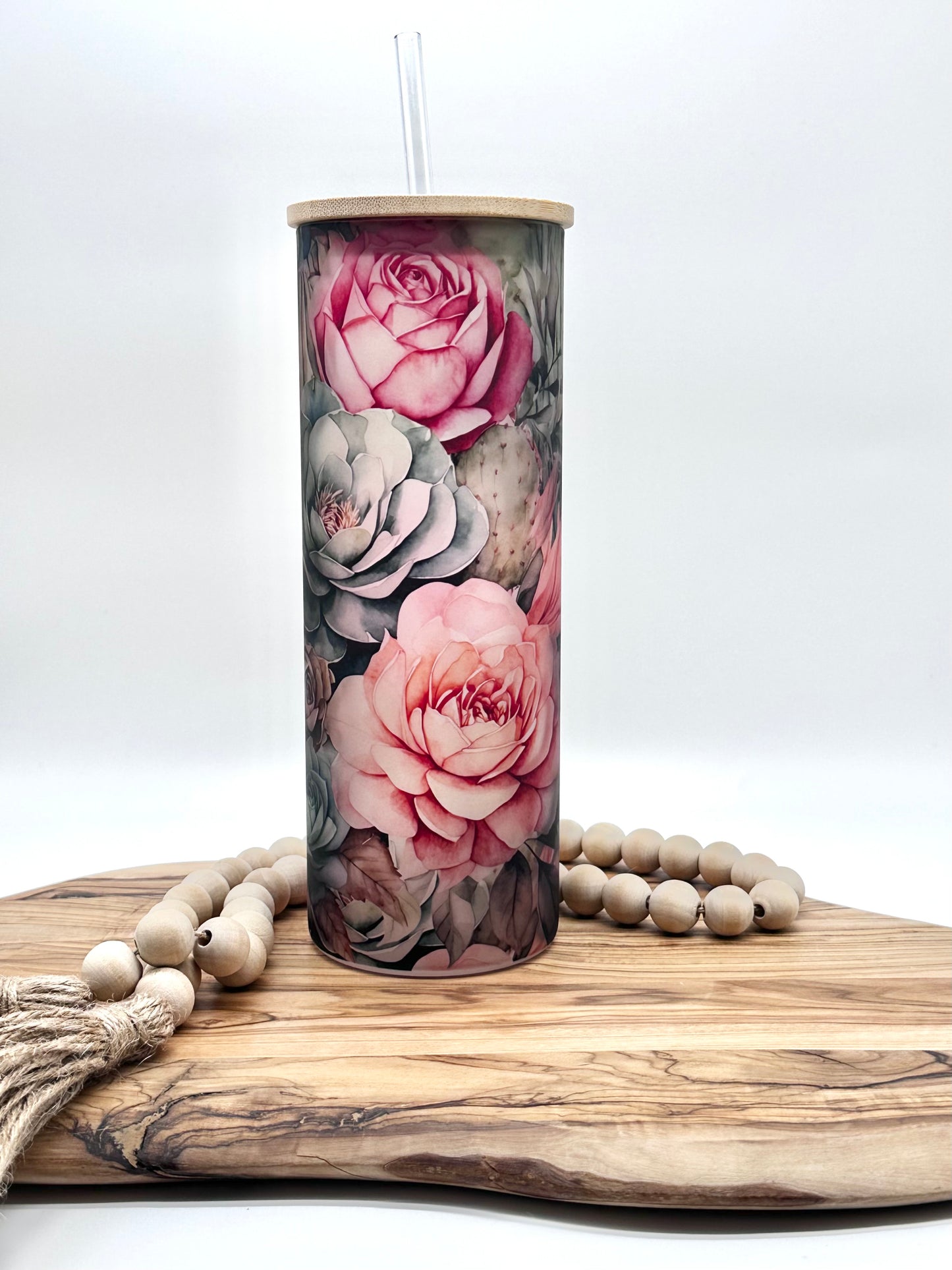 20oz Floral Cactus Tumbler