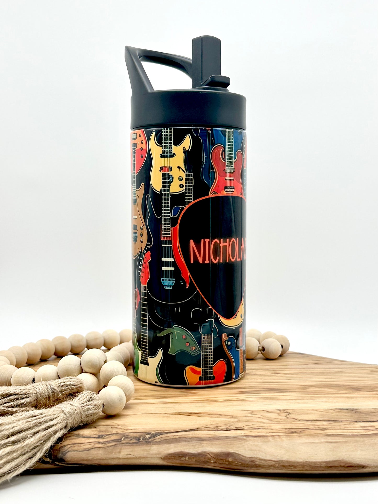 16oz Kids Guitar Water Bottle