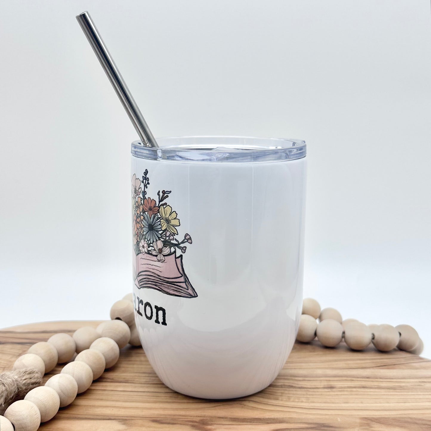 Insulated Wine Glass for Book Lover