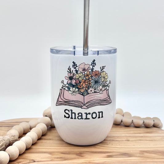 Insulated Wine Glass for Book Lover