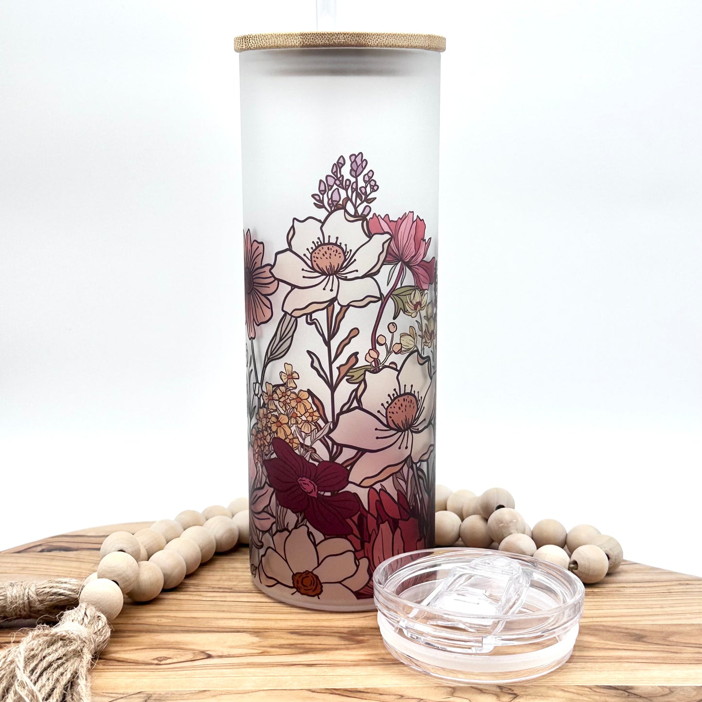 20oz Personalized Vintage Wildflower Tumbler