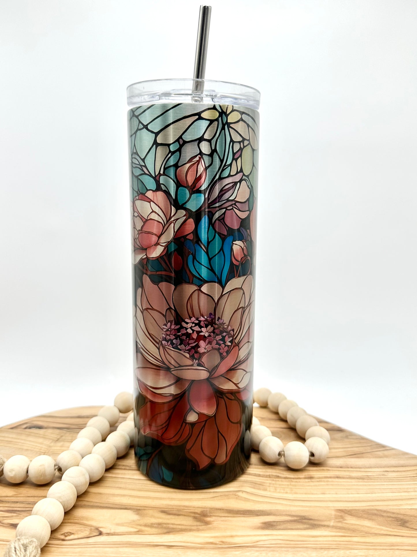 Floral Stainless Steel Tumbler