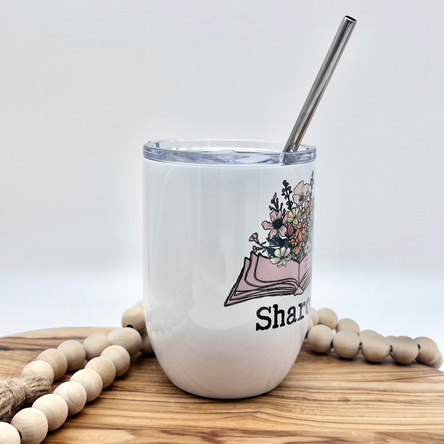 Insulated Wine Glass for Book Lover