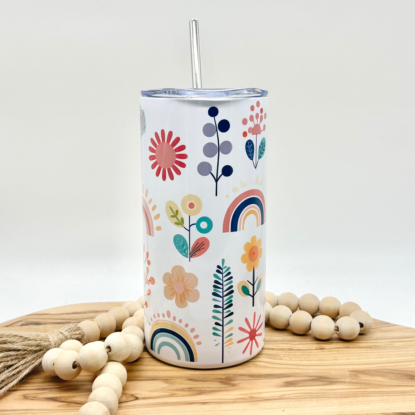 Personalized Kids Rainbow Tumbler