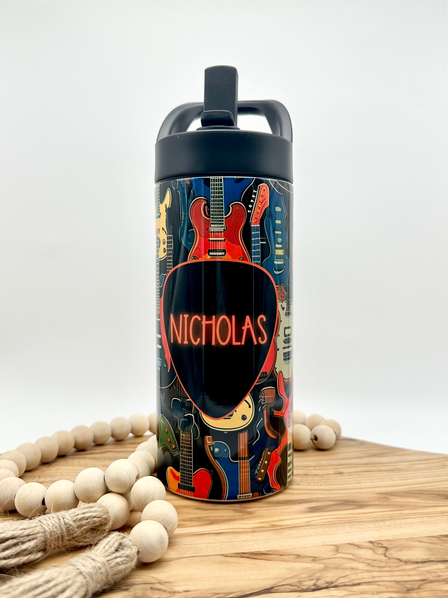 16oz Kids Guitar Water Bottle
