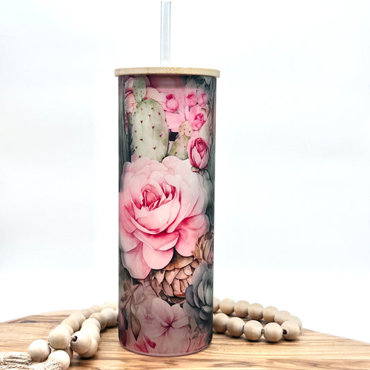 20oz Floral Cactus Tumbler