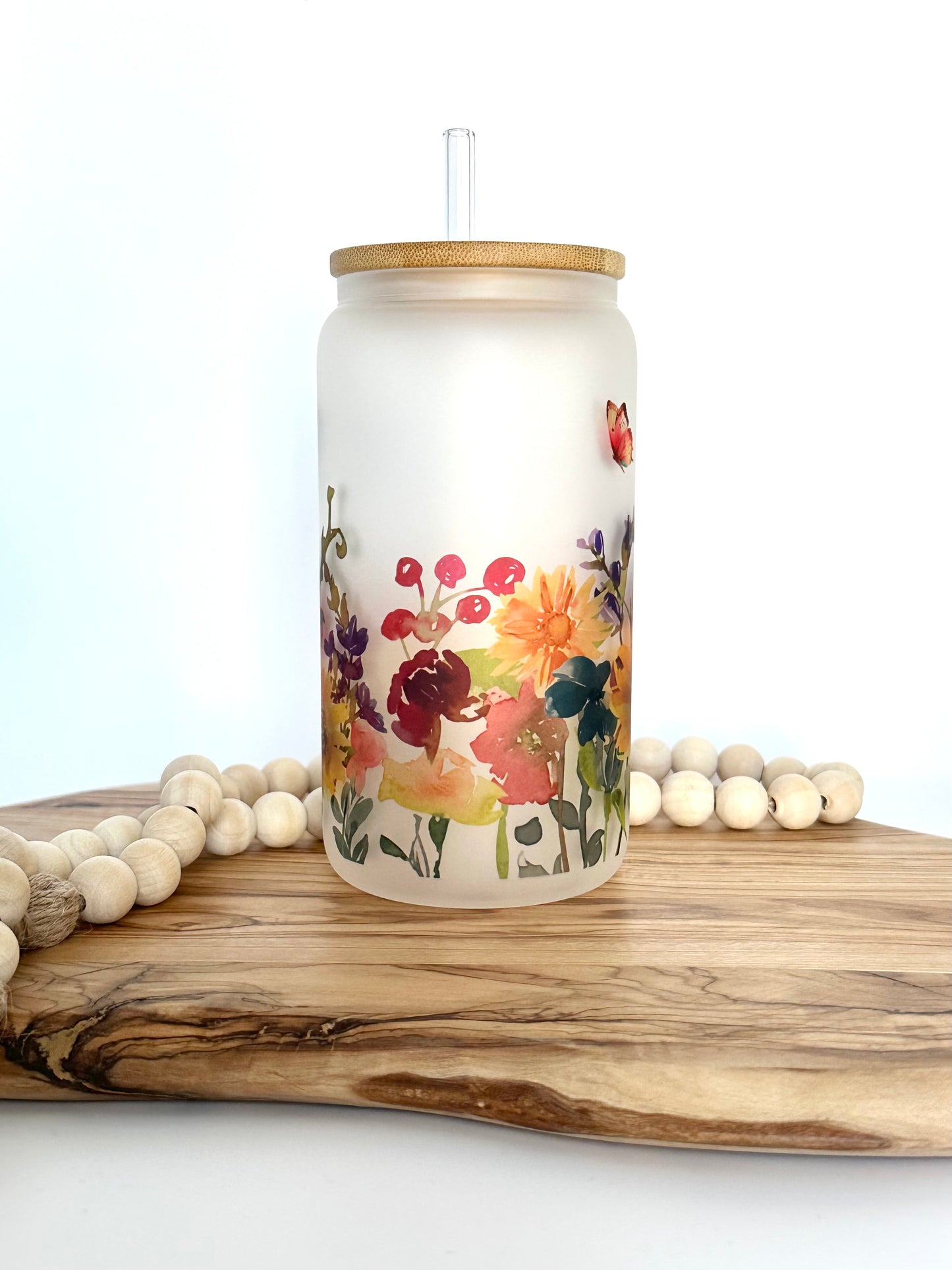 Personalized Hummingbird Glass Cup