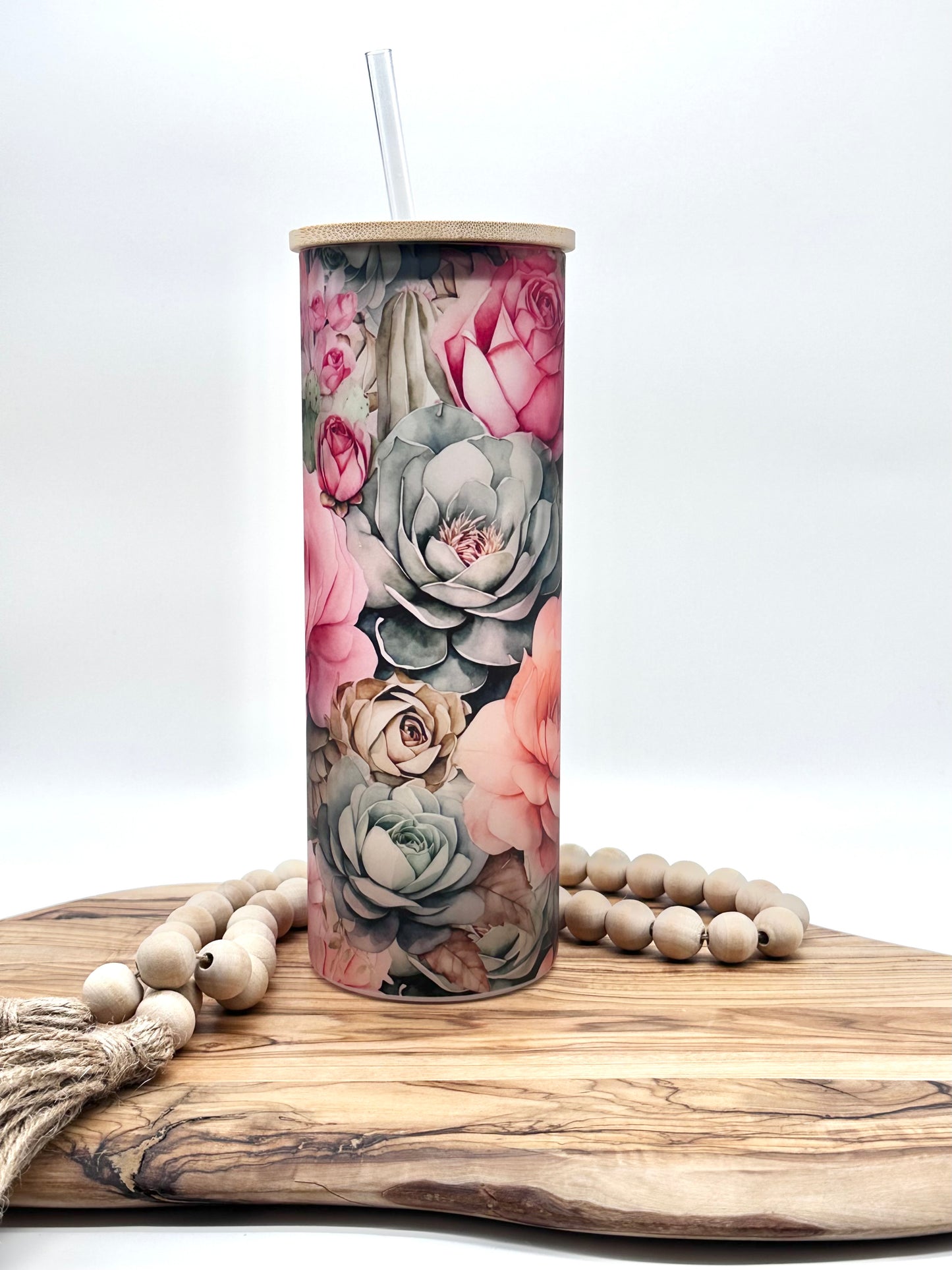 20oz Floral Cactus Tumbler