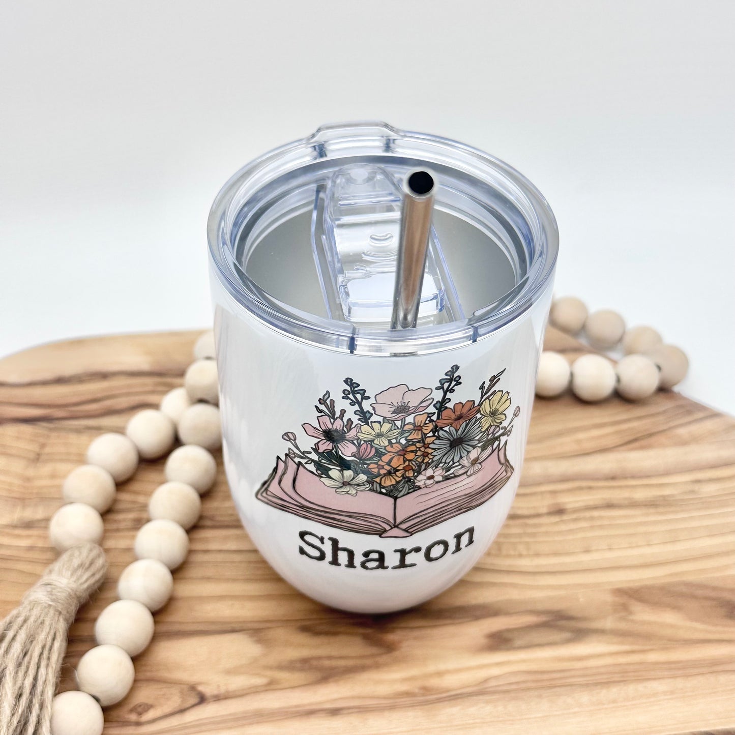 Insulated Wine Glass for Book Lover