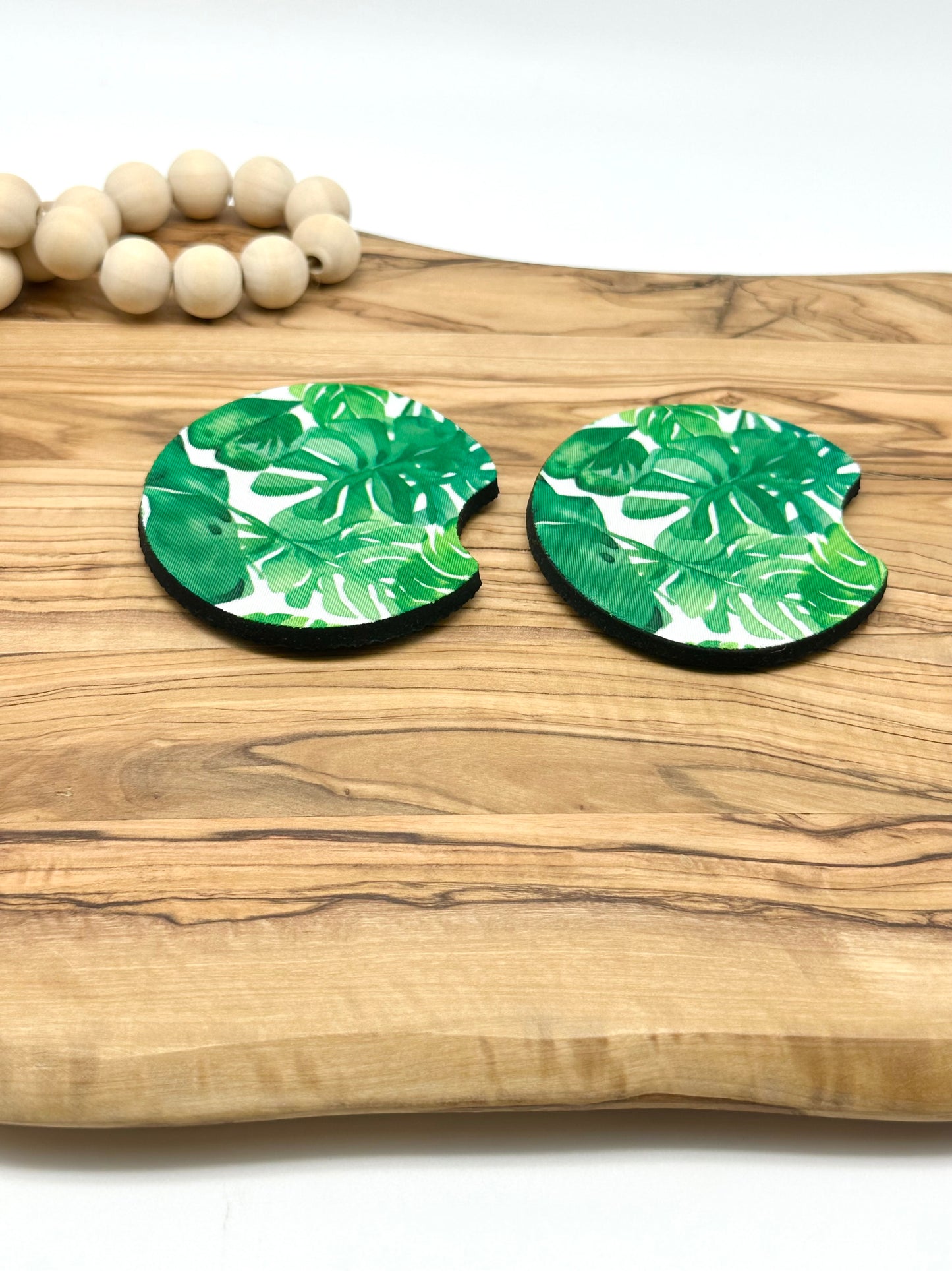 Monstera Leaf Car Coasters