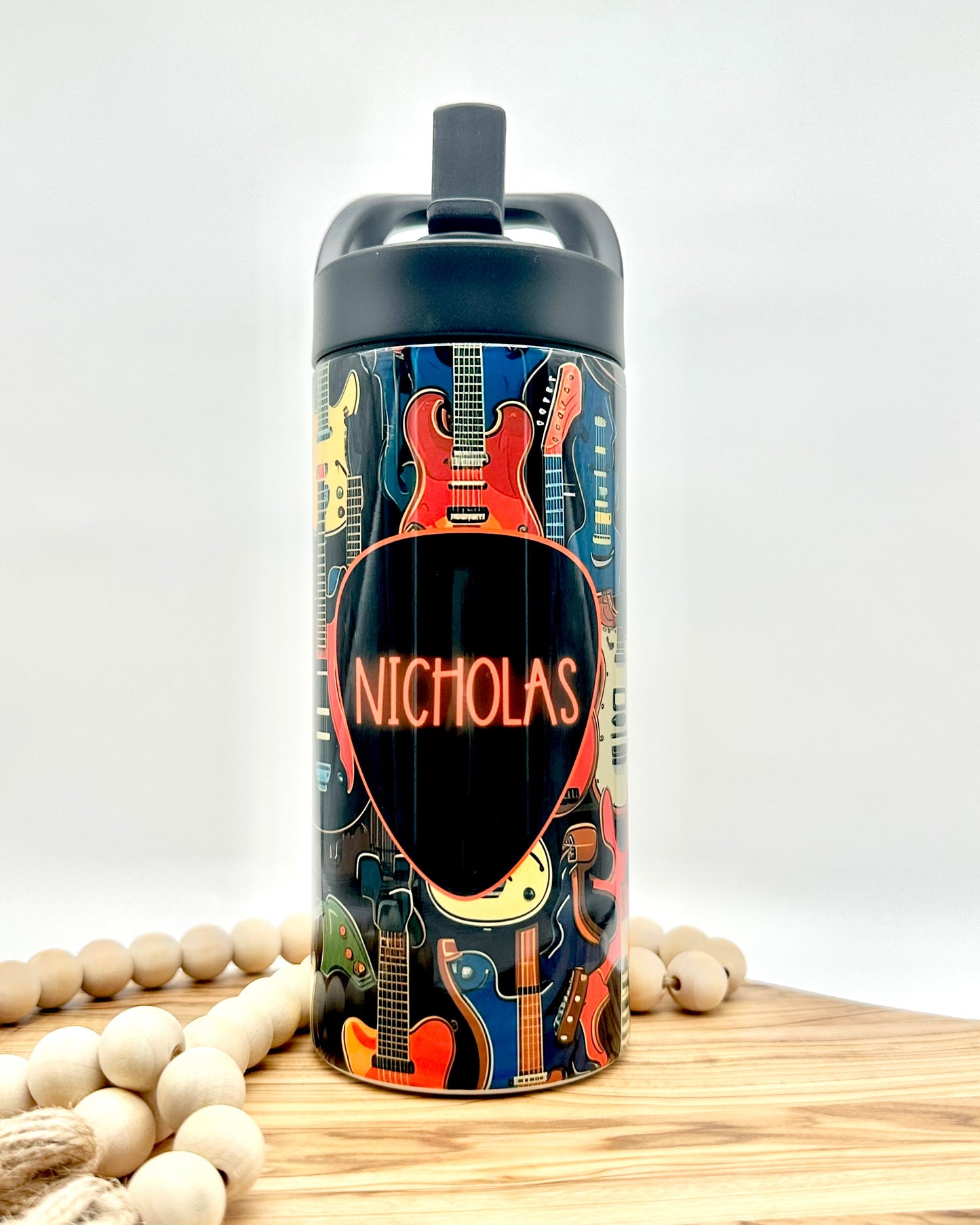 16oz Kids Guitar Water Bottle