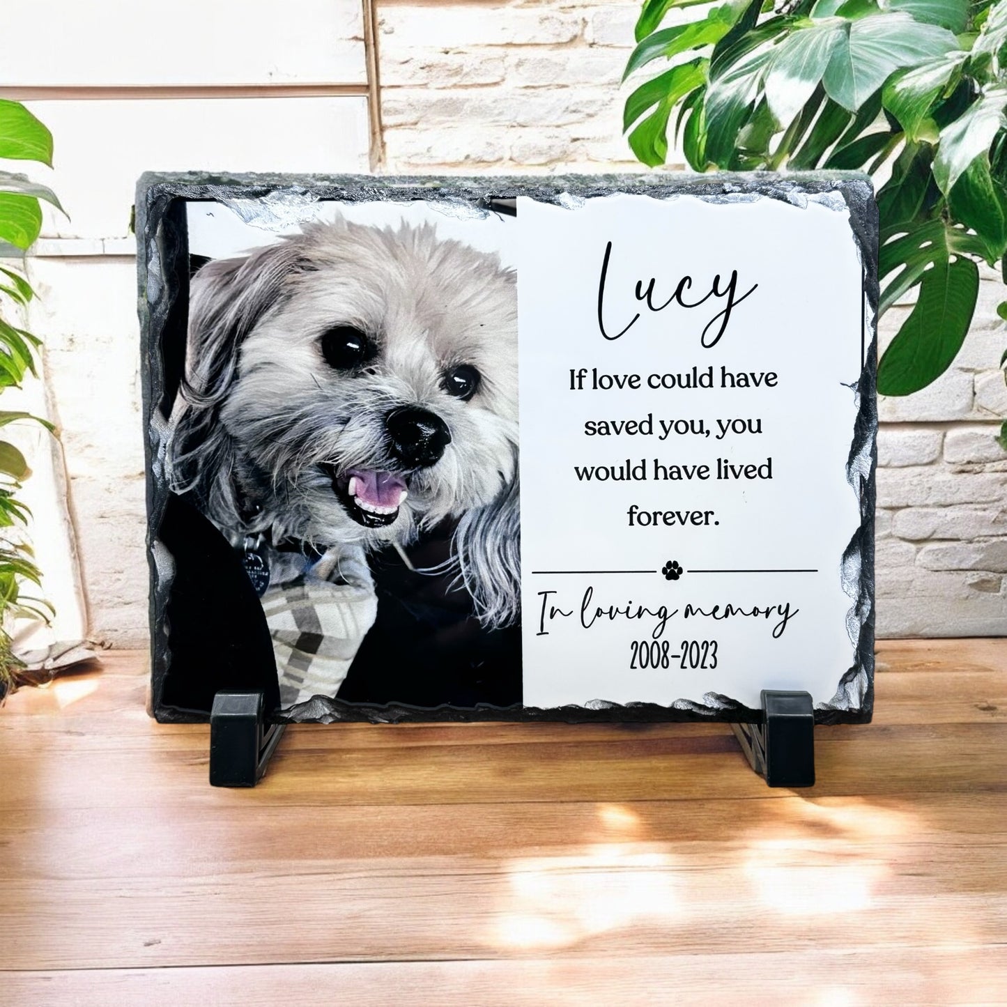 Pet Memorial Photo Slate