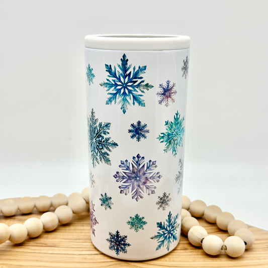 Snowflake Insulated Slim Can Cooler