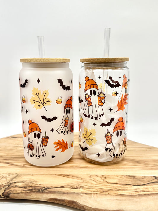 Halloween Ghost Tumbler Iced Coffee Cup