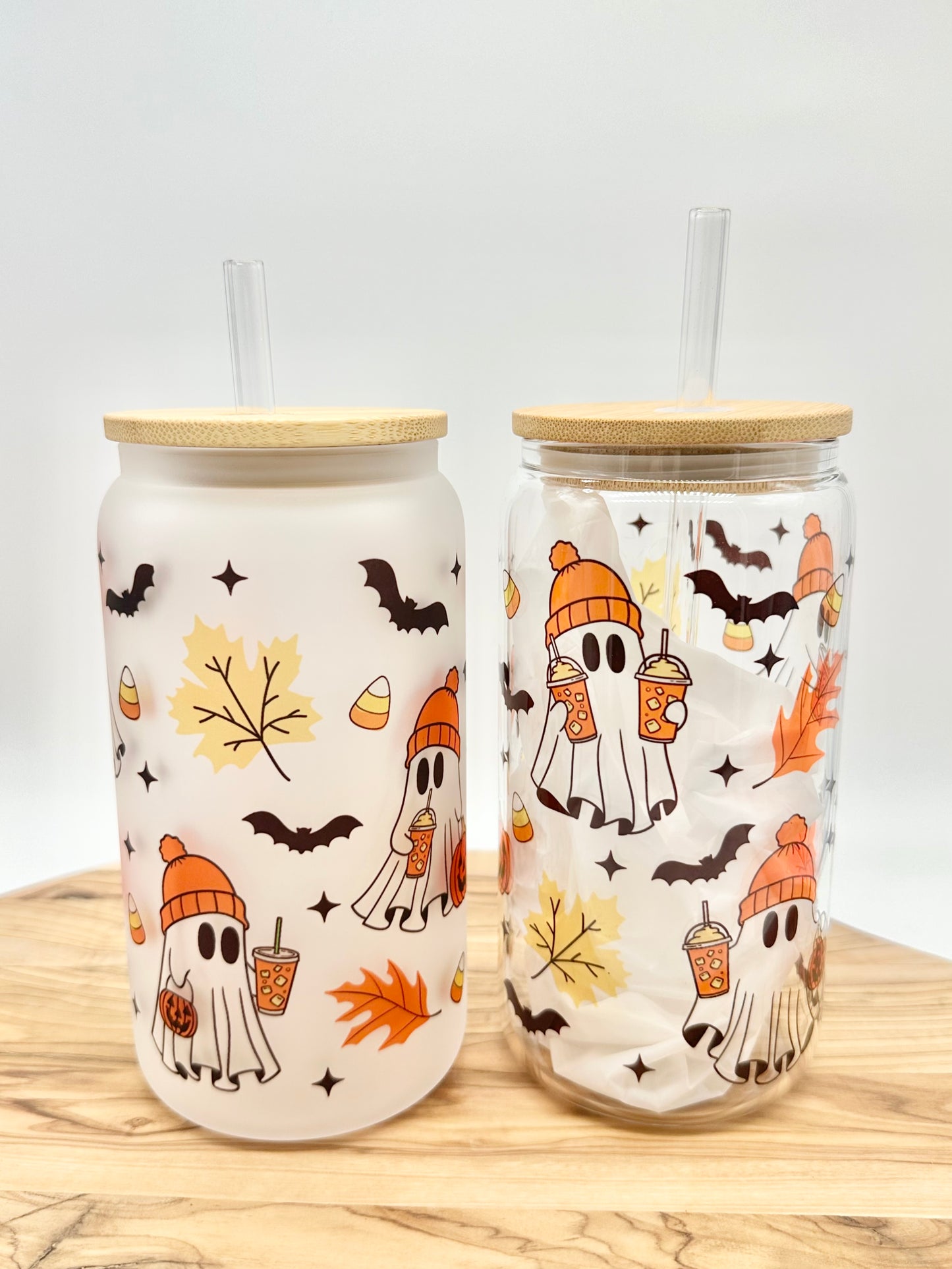 Halloween Ghost Tumbler Iced Coffee Cup