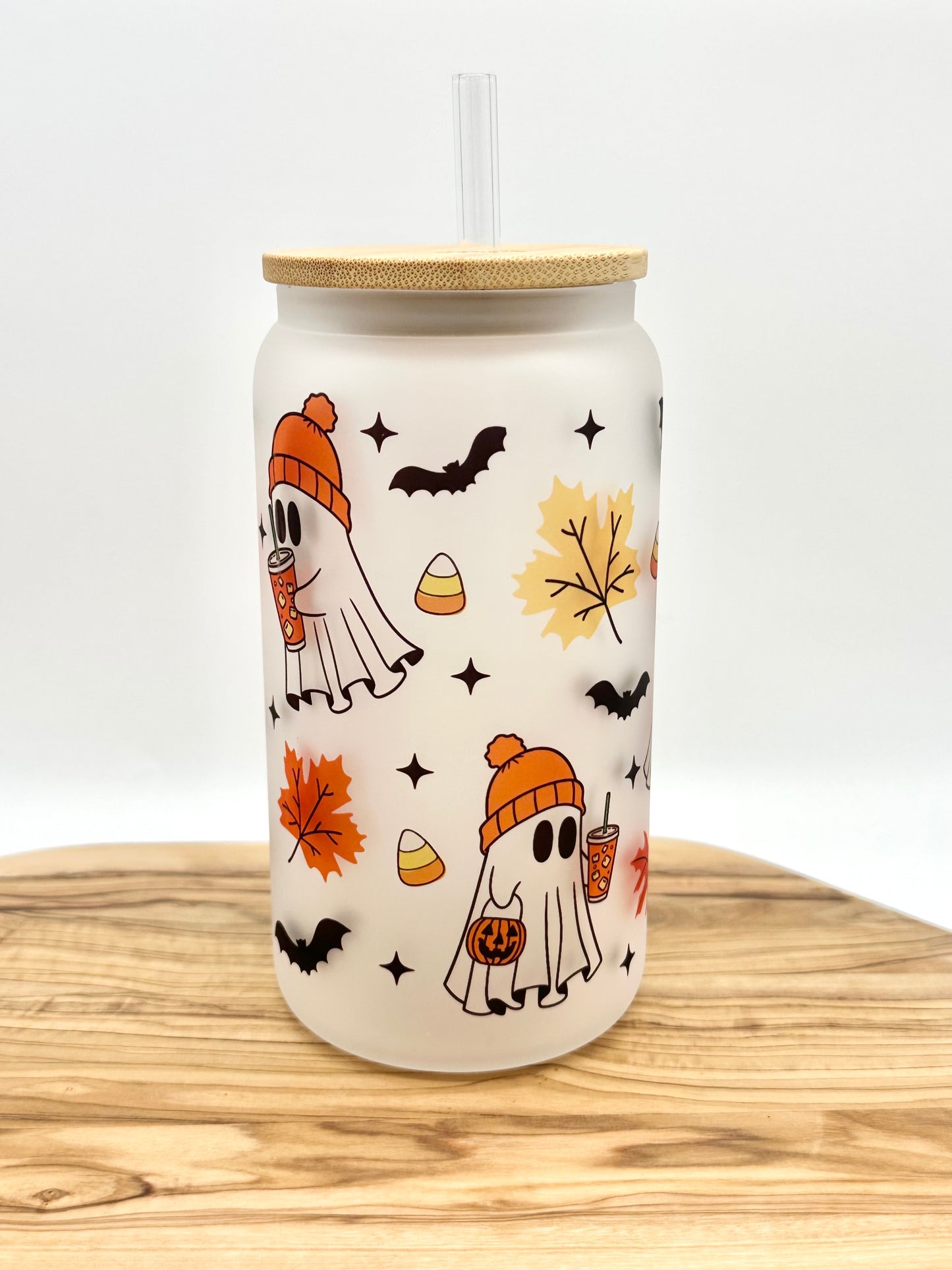 Halloween Ghost Tumbler Iced Coffee Cup