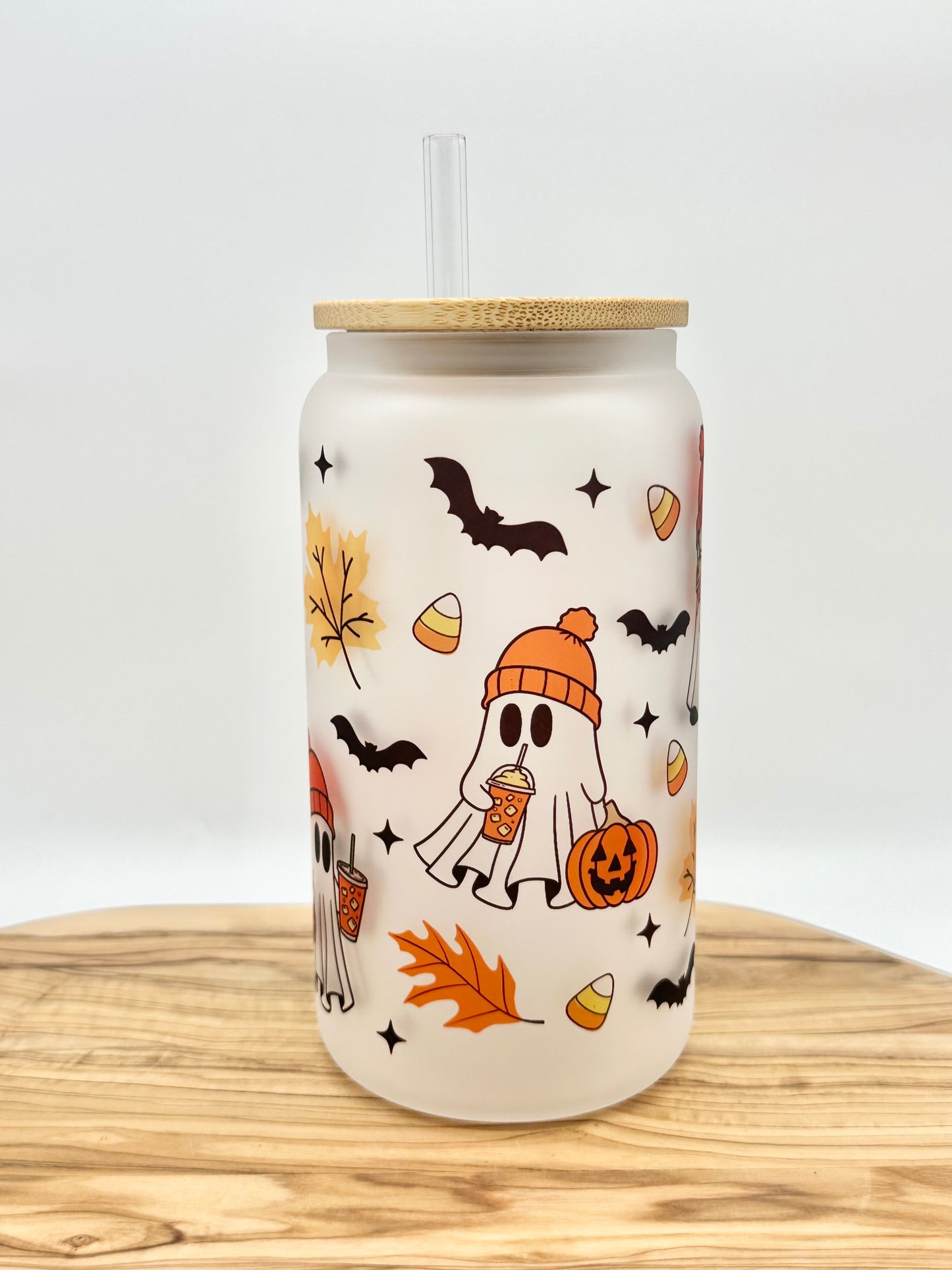Halloween Ghost Tumbler Iced Coffee Cup