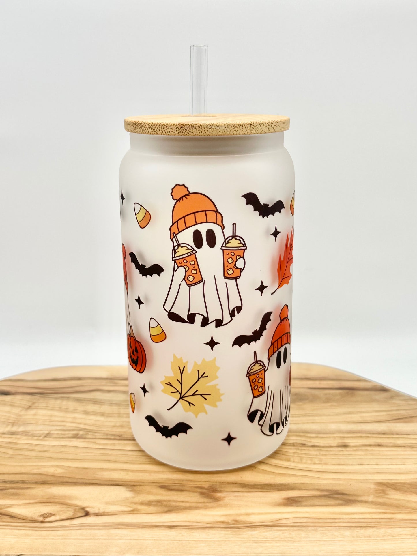 Halloween Ghost Tumbler Iced Coffee Cup