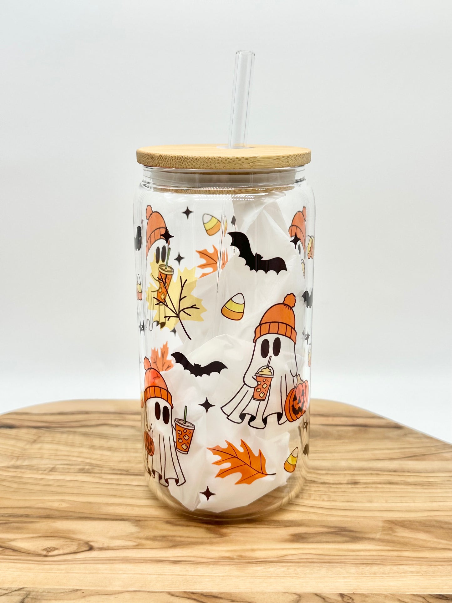 Halloween Ghost Tumbler Iced Coffee Cup