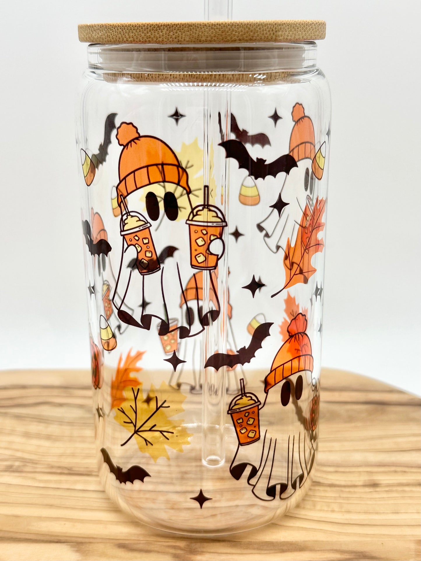Halloween Ghost Tumbler Iced Coffee Cup