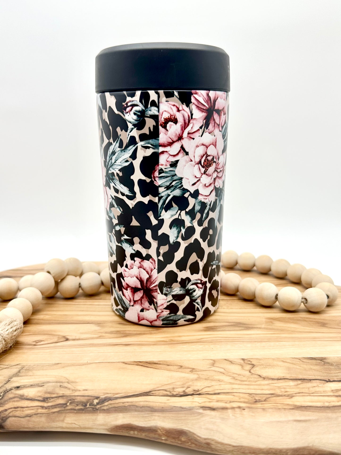 Floral Leopard Print Universal FrostBuddy Can Cooler