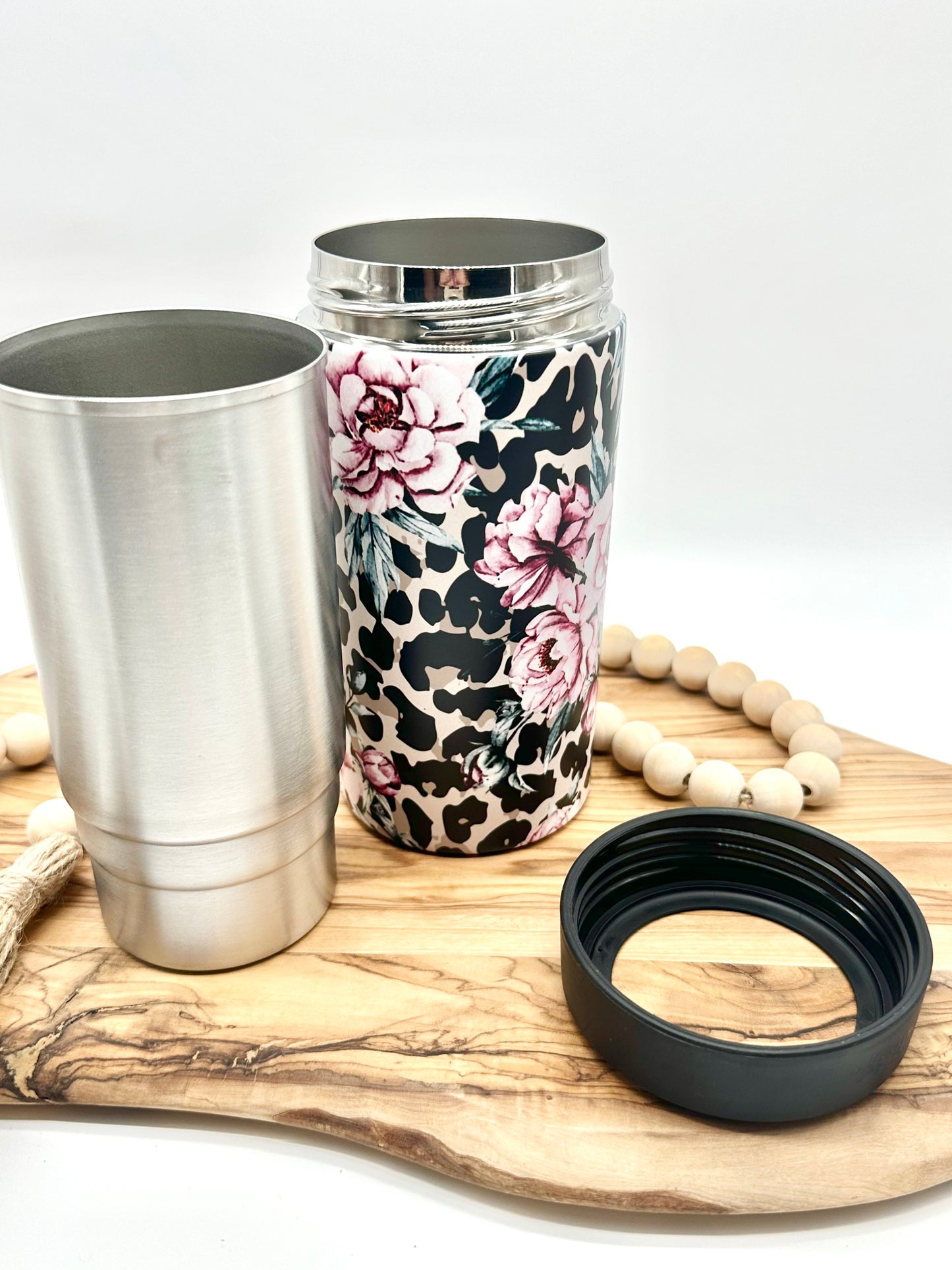 Floral Leopard Print Universal FrostBuddy Can Cooler