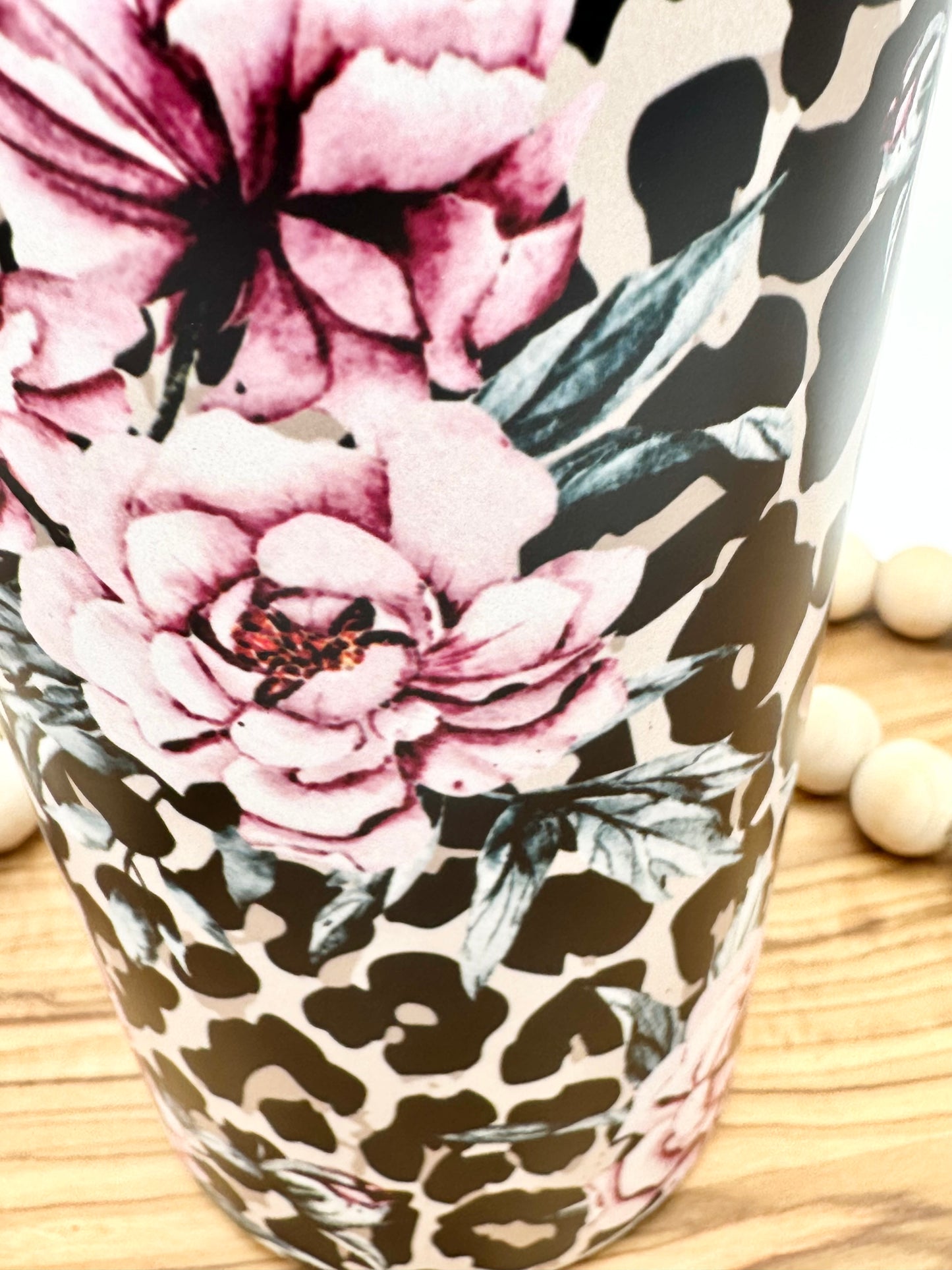 Floral Leopard Print Universal FrostBuddy Can Cooler