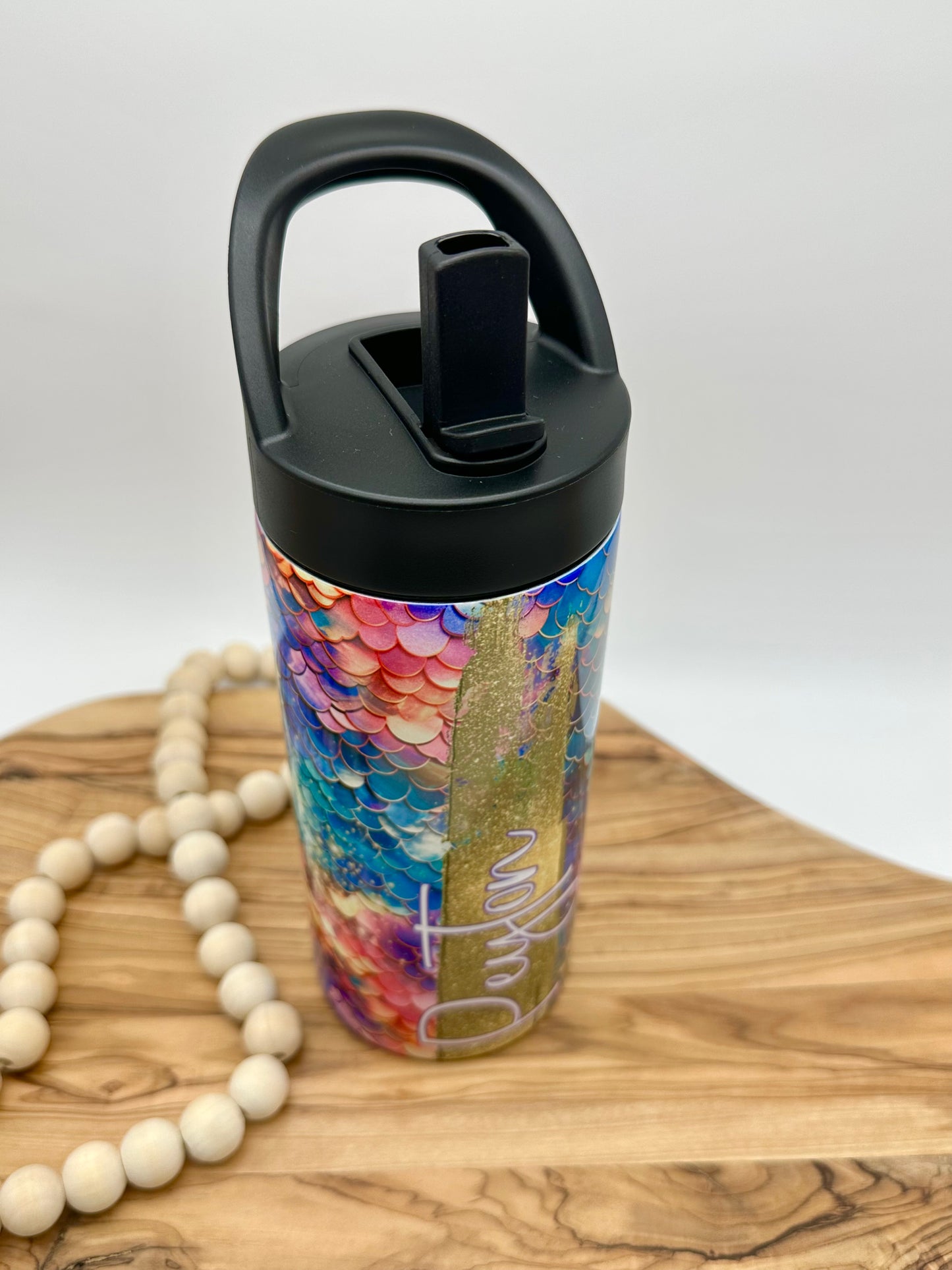 Kids Personalized Mermaid 16oz Water Bottle