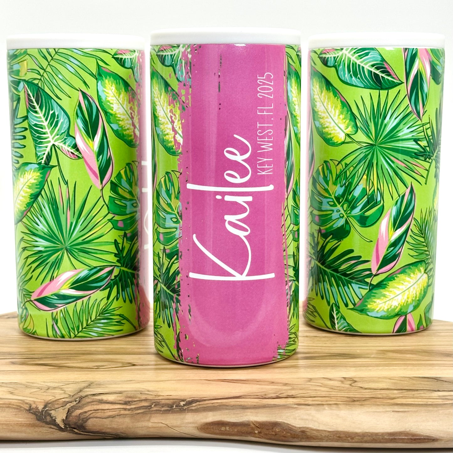 Personalized Tropical 3-In-1 Insulated Can Cooler