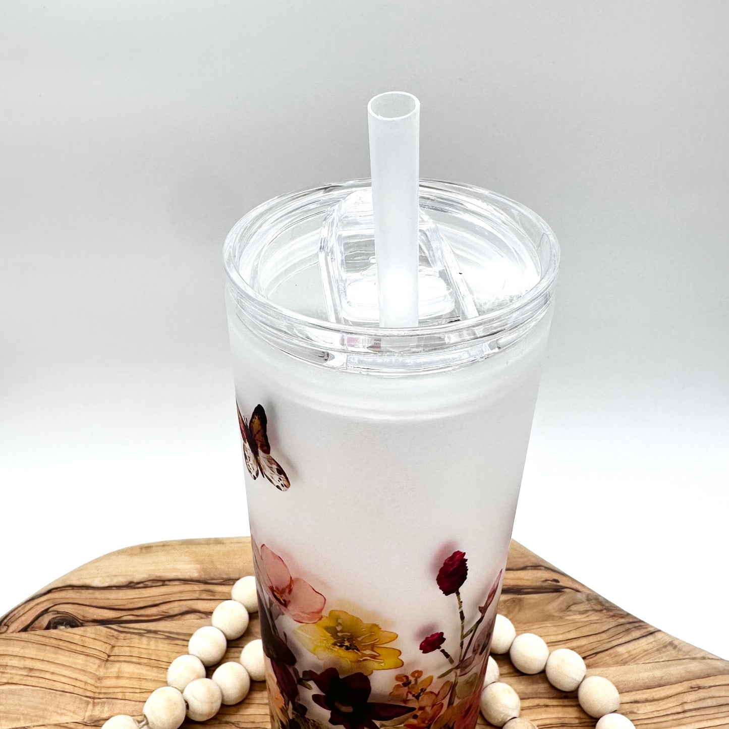 20oz Wildflower Glass Tumbler