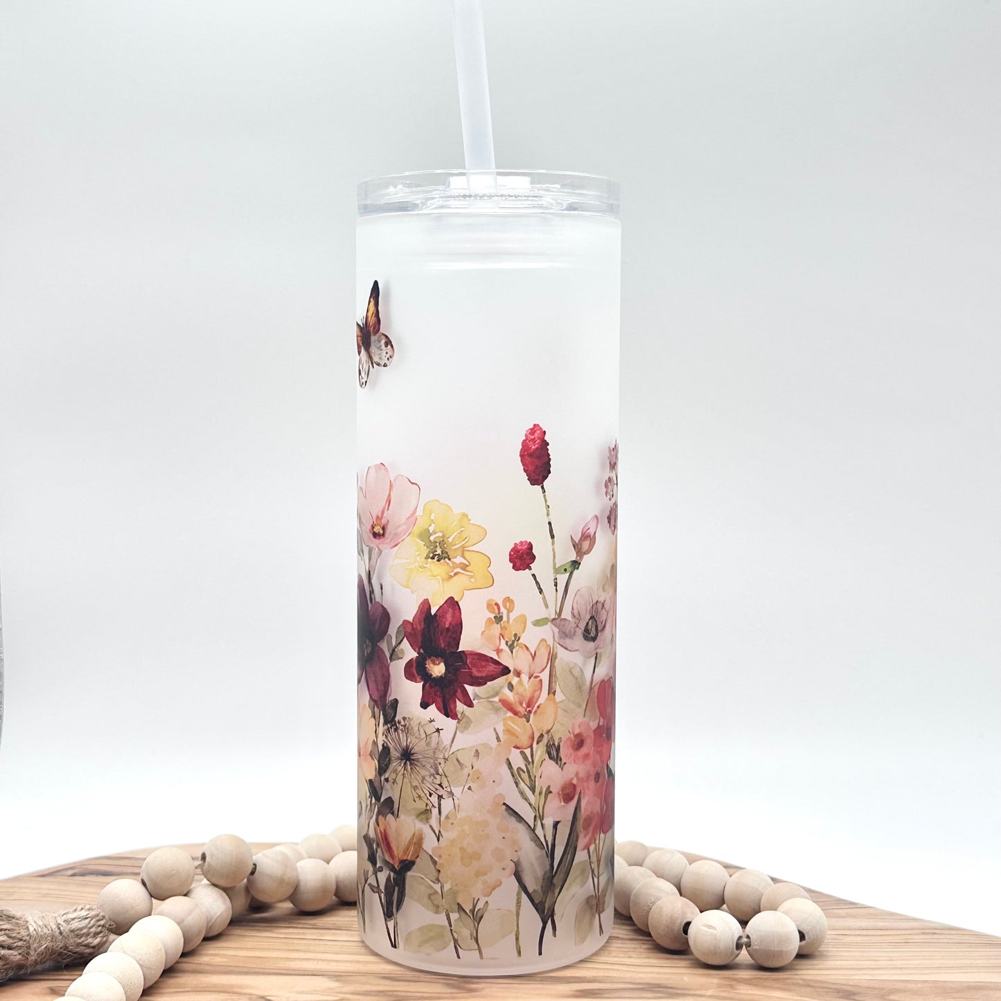 20oz Wildflower Glass Tumbler