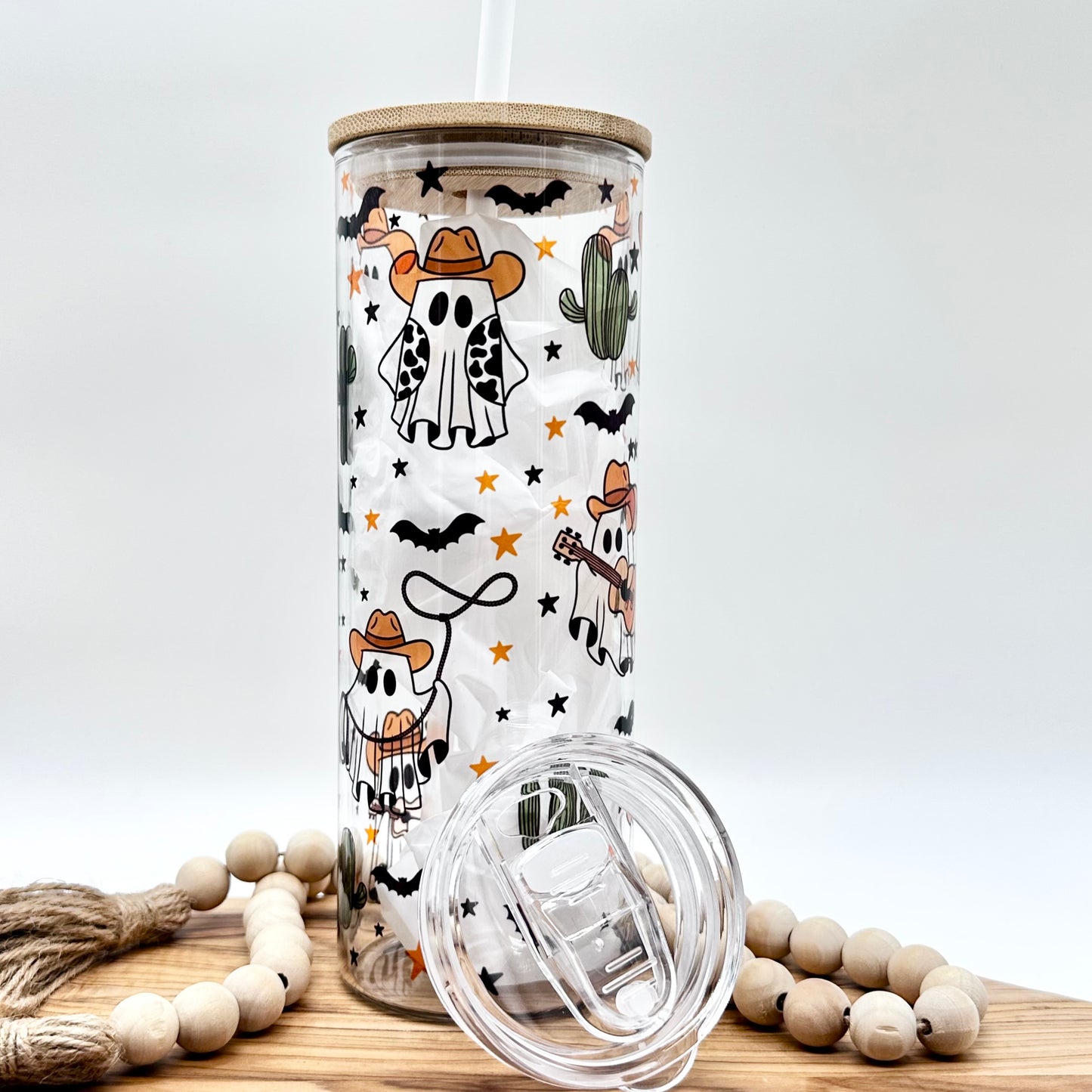 20oz Cowboy Ghost Glass Tumbler