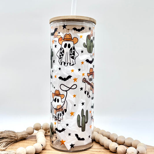 20oz Cowboy Ghost Glass Tumbler