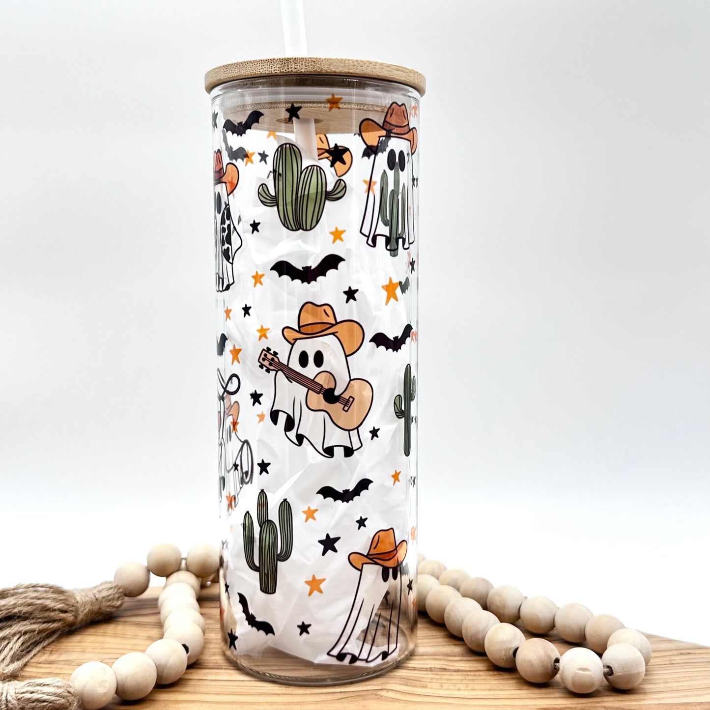 20oz Cowboy Ghost Glass Tumbler