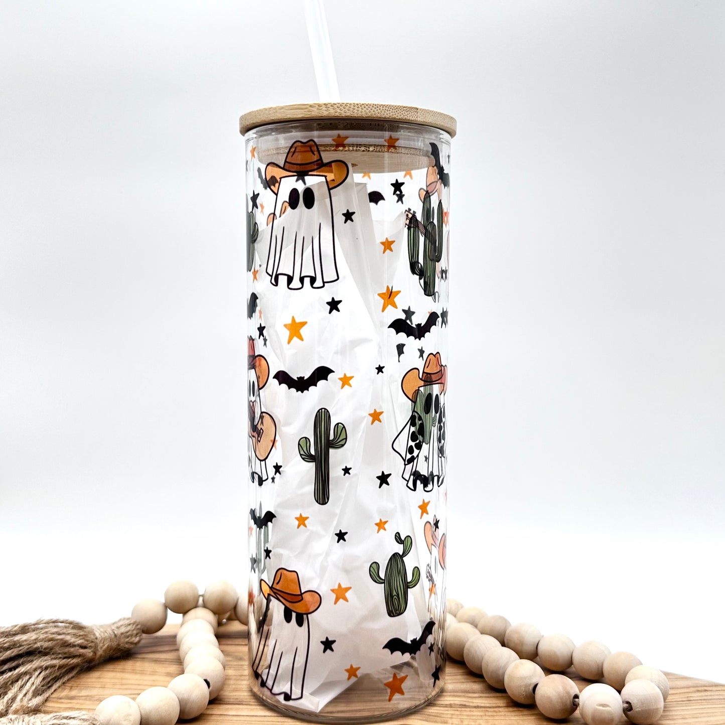 20oz Cowboy Ghost Glass Tumbler