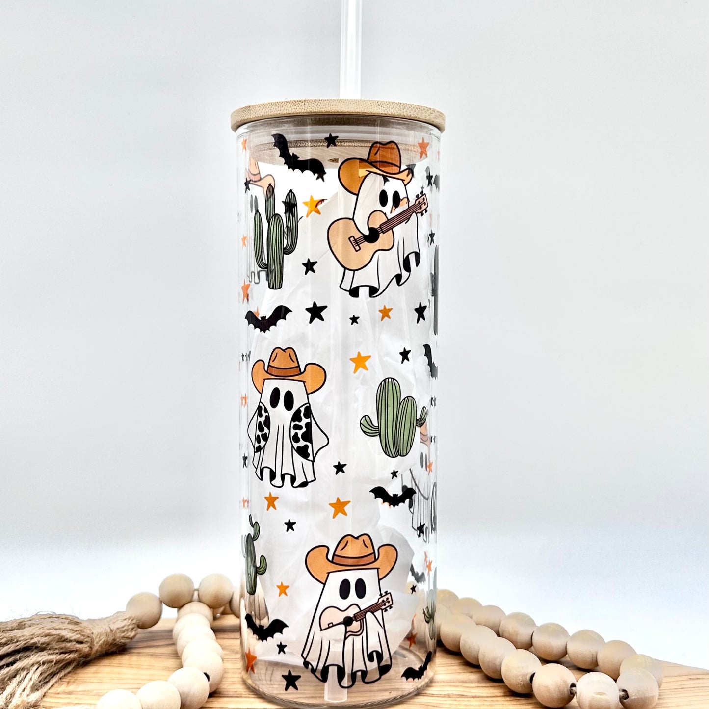 20oz Cowboy Ghost Glass Tumbler