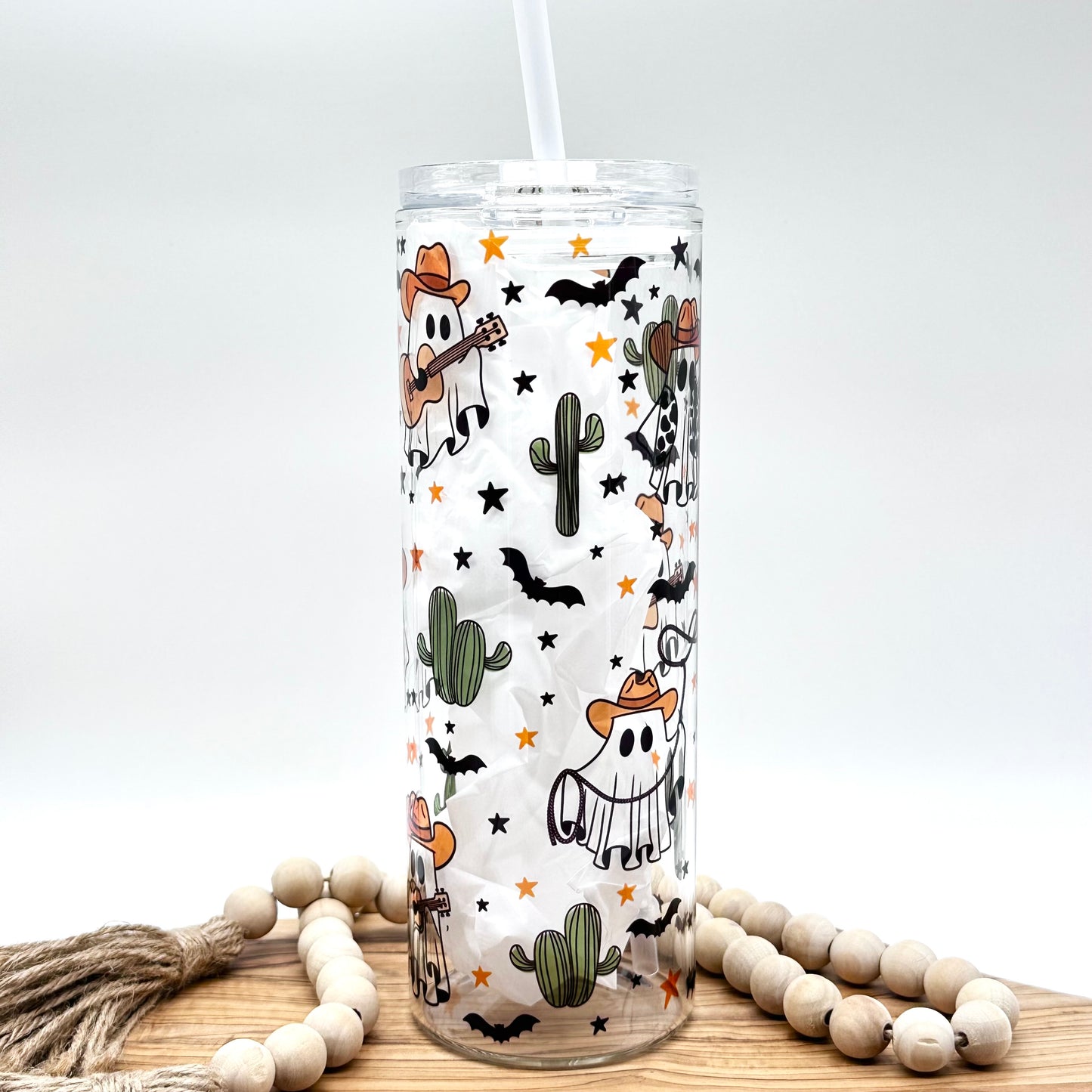 20oz Cowboy Ghost Glass Tumbler