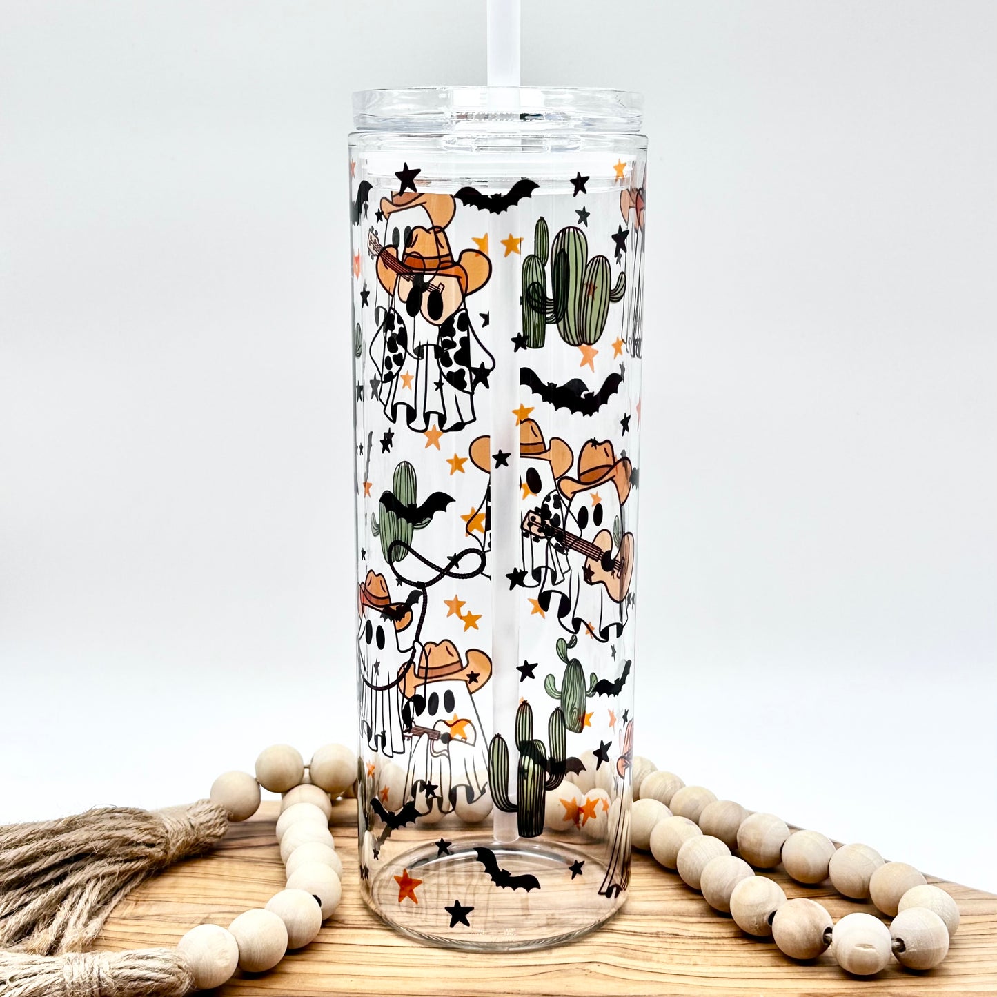20oz Cowboy Ghost Glass Tumbler